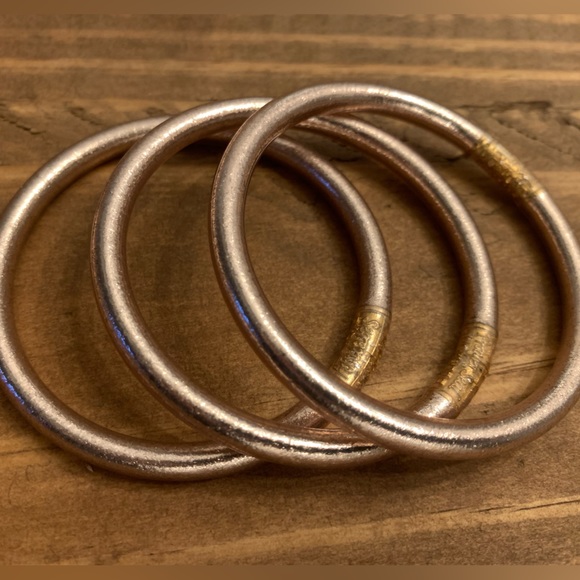 Budha Girl bracelets - set of 3 in rose gold - Picture 2 of 2